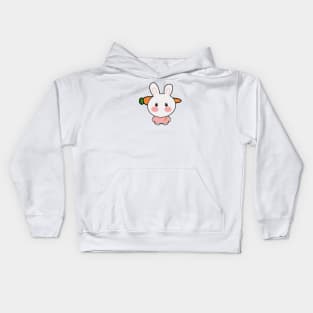 Bunny with Carrot Headband Kids Hoodie